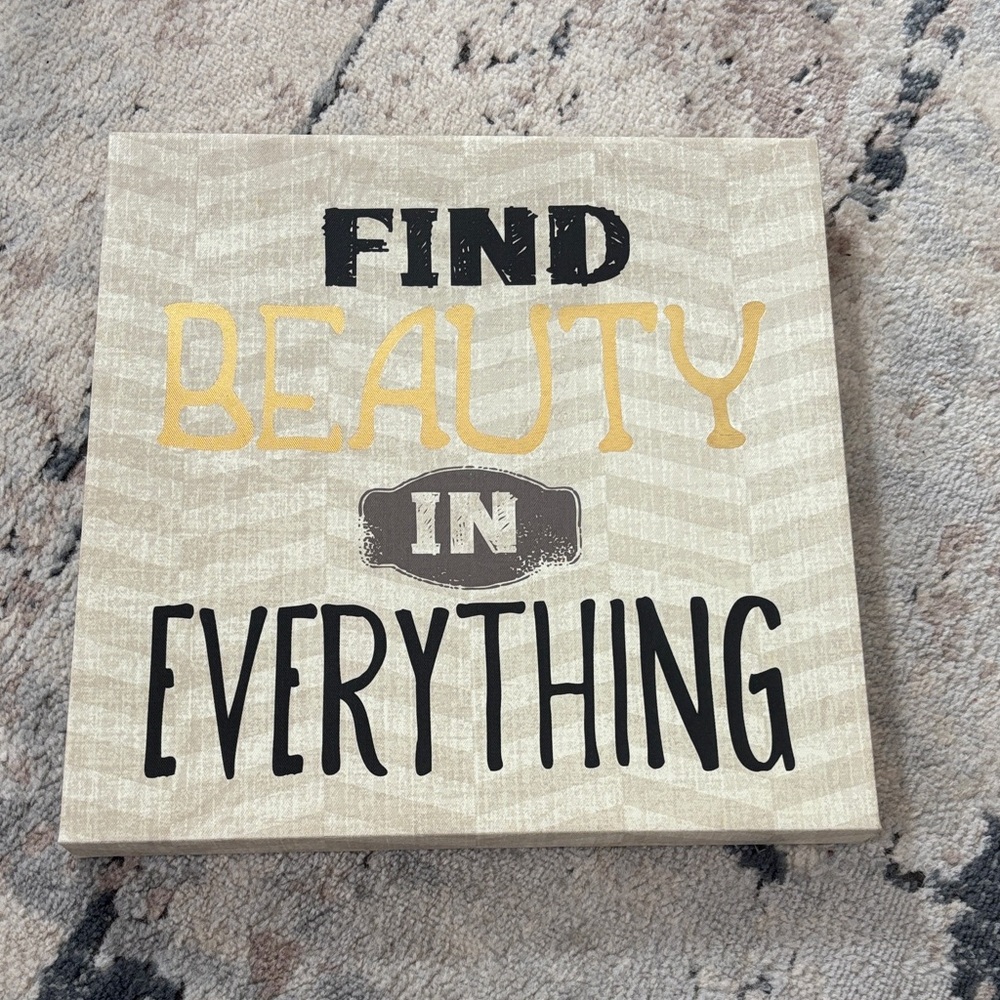Inspirational Wall Art with Gold and Black Letters - Picture 1 of 4